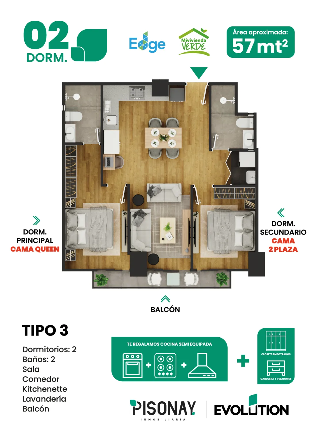 02 DORM — Tipo 3